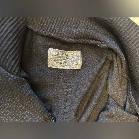 Athleta Fastest track half zip black long sleeve top Sz-XS. R2 - Picture 6 of 8